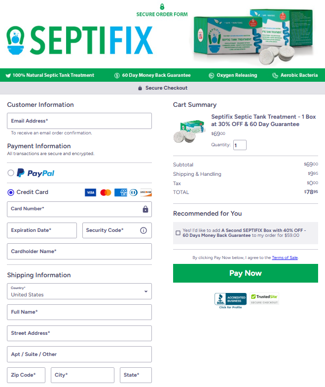 Septifix checkout